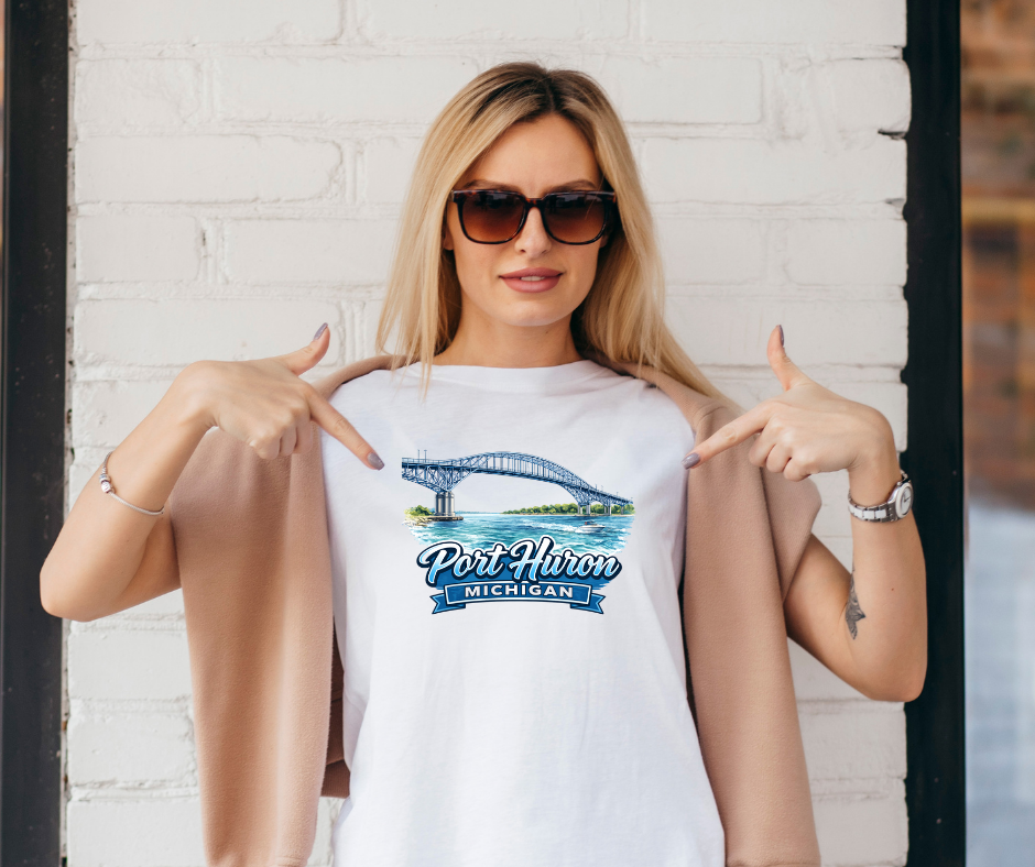 Blue Water Bridge Port Huron Michigan T-Shirt