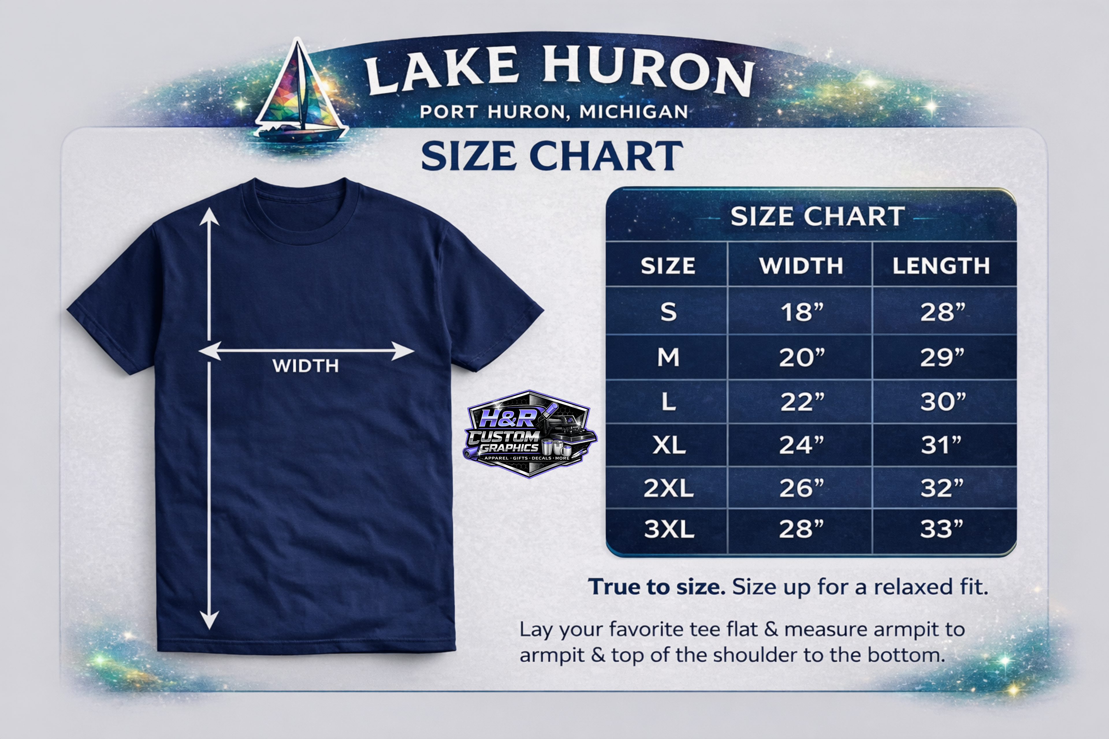Lake Huron Sailboat T-Shirt – Port Huron Michigan Graphic Tee