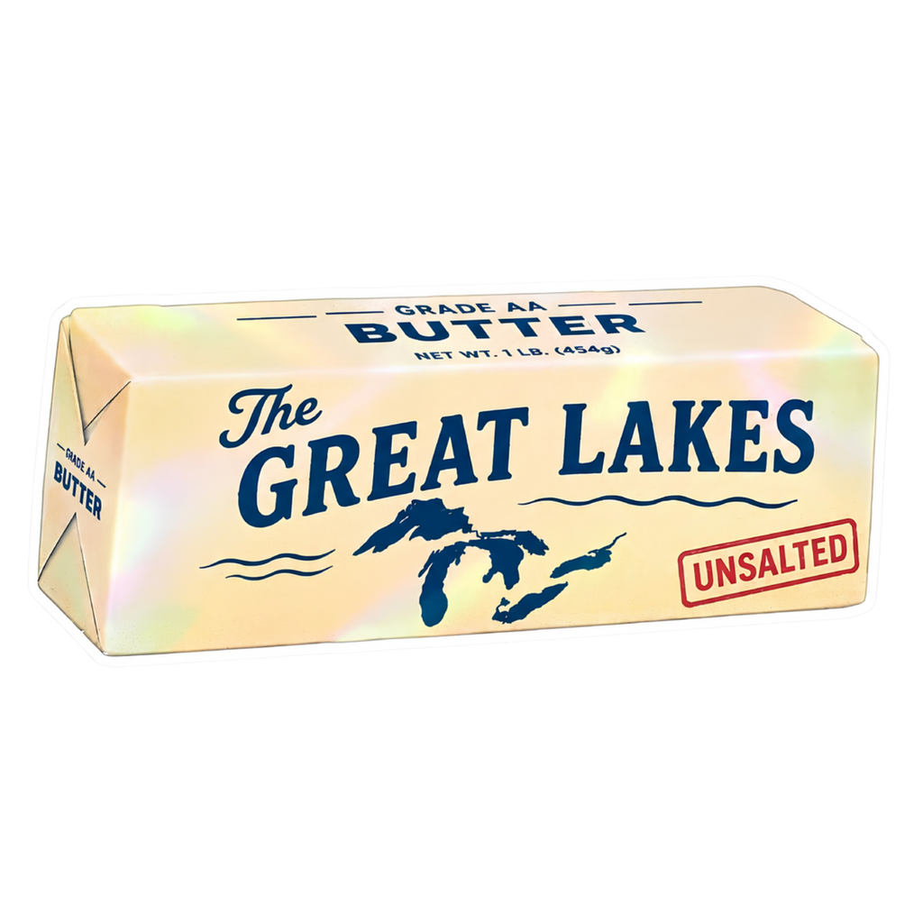 3" Holographic Great Lakes Butter Sticker | Michigan Vinyl Sticker