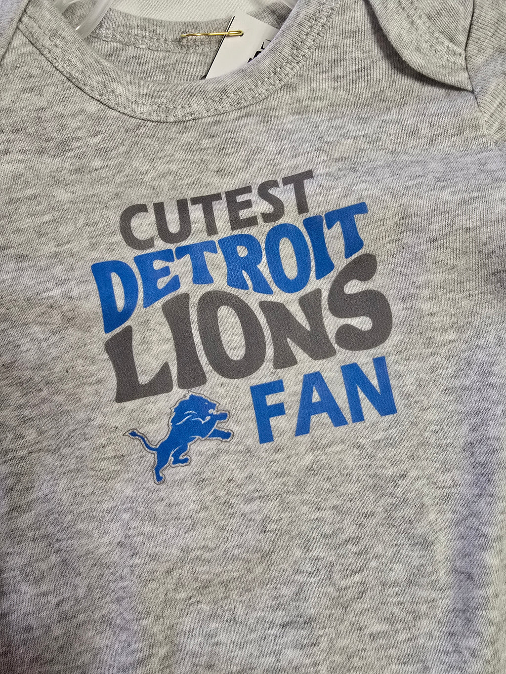 3 PC Detroit Lions Bodysuit Set