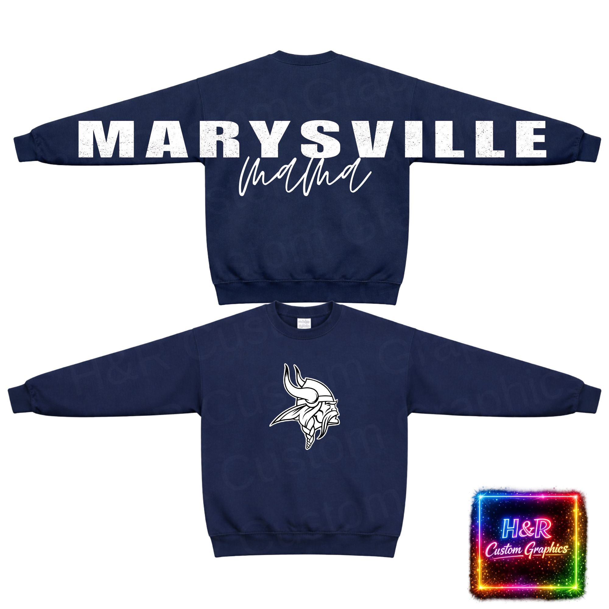 Marysville Vikings Spirit Oversized Letters Sweatshirt